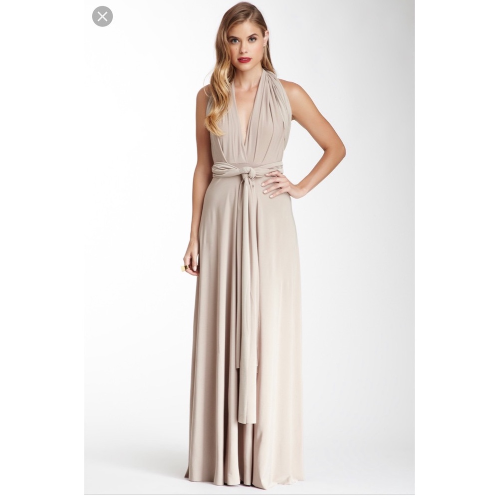 Nude VonVonni  Multi-way Transformer Maxi Dress